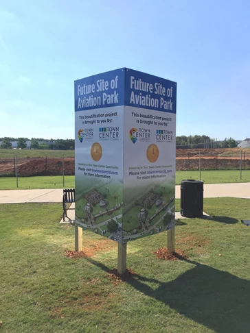 Post and Panel sign for government facility in Kennesaw, Georgia