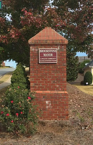 Routed Subdivision Sign