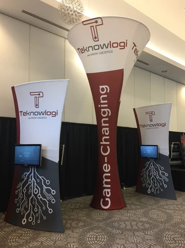 Trade show booth for a technology company in Chicago